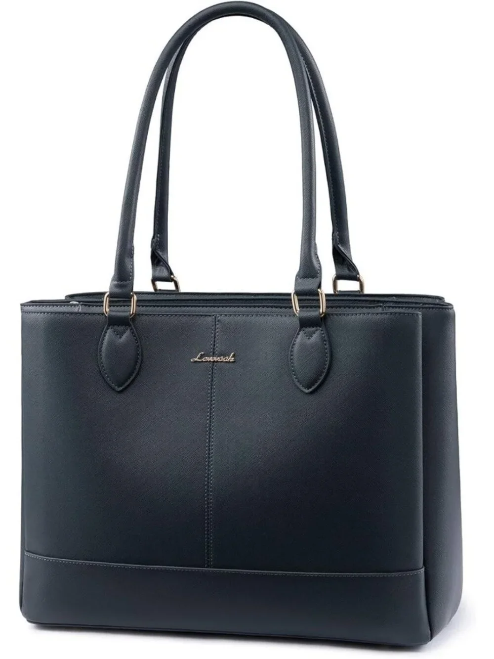 Stylish Waterproof Laptop Tote Bag for Women, PU Leather Work Bag with 3